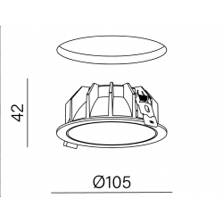 SIRCA 10 LED M930 59° wpuszczany biały struktura 37988-M930-WW-00-13